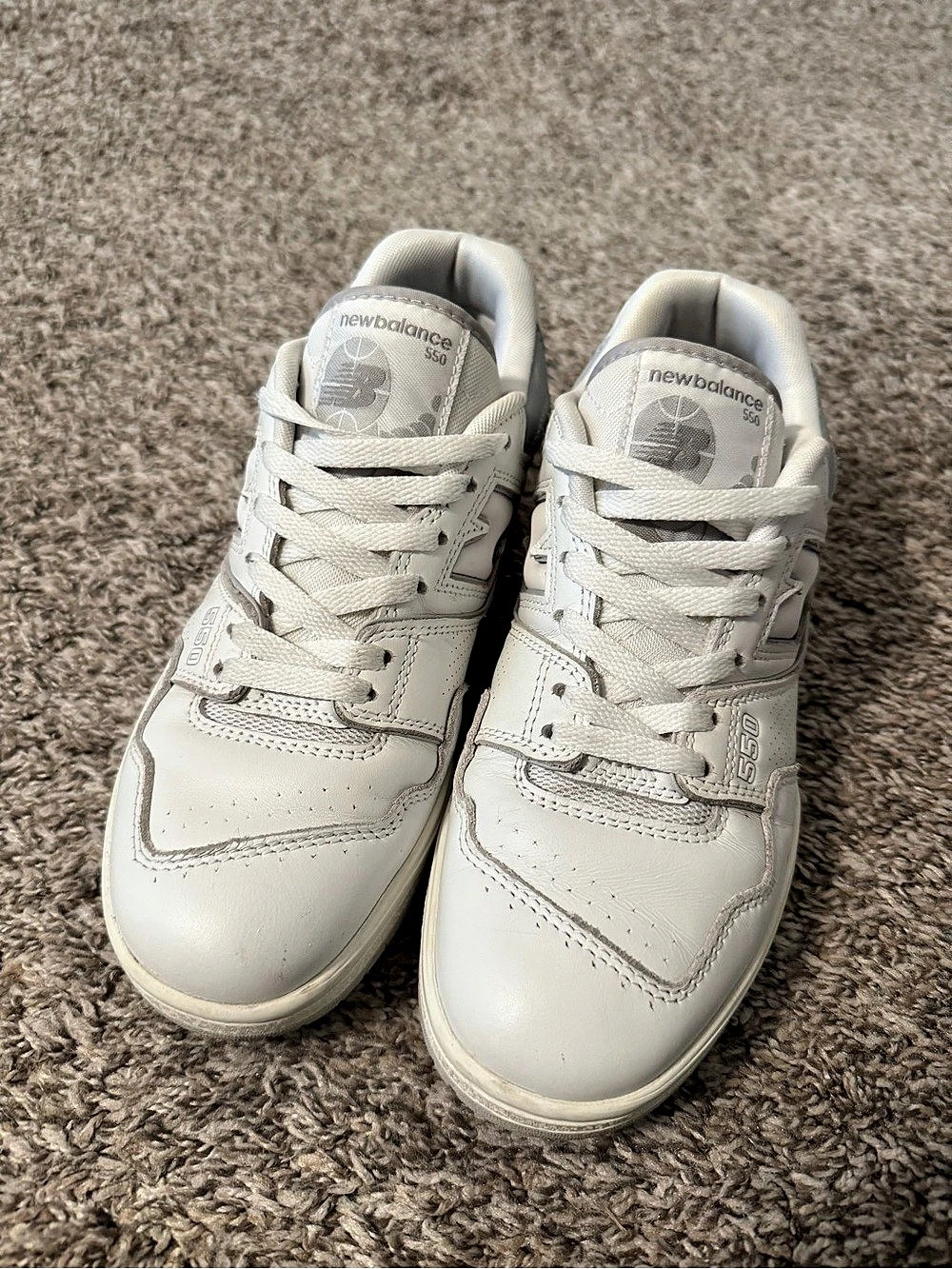 New Balance 550 White & Gray Sneakers